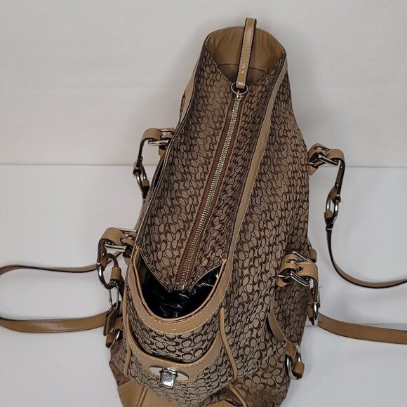 Coach Tan Khaki Mini-Signature Canvas Leather - Picture 10 of 11